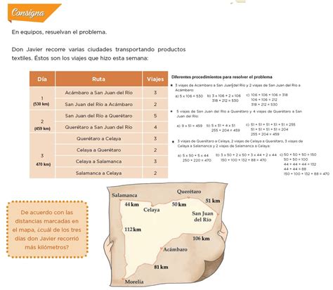 Desafíos matemáticos cuarto grado 4. De viaje - Bloque III - Lección 59 ~ Apoyo Primaria