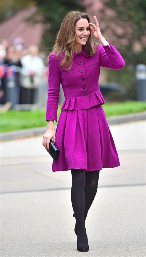 The Duchess Of Cambridge Made A Vibrant Appearance In Purple Yesterday As She Officially Opened