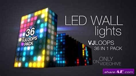 Videohive Led Wall Lights Vj Loops Pack Motion Graphic Free After