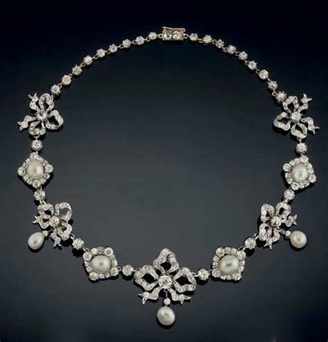A Late Victorian Pearl And Diamond Necklace Christies