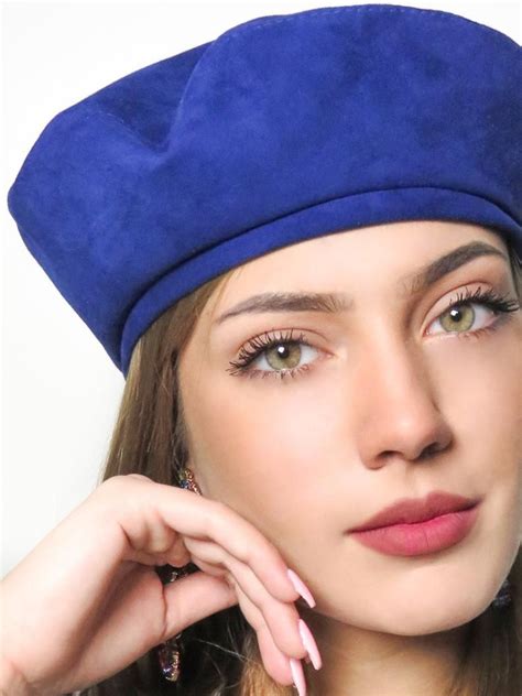 winter french leather beret blue leather hats for women etsy leather beret leather hats