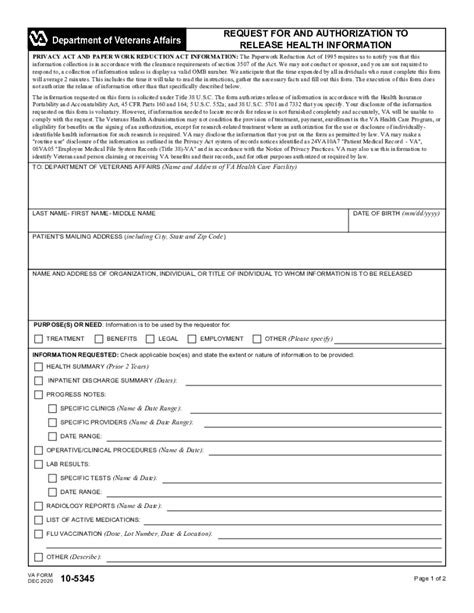 Va Form 10 5345 2020 2023 Fillable Fill Online Printable Fillable Blank