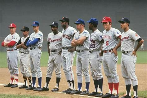 The 1969 National League All Stars Starting Lineup At Rfk Stadium In