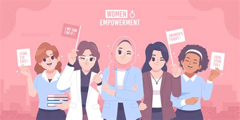 Women Empowerment Concept Illustration Background 5167195 Vector Art At