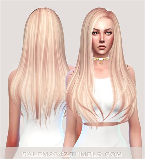 Sims 4 Hairs Salem2342 Butterfly`s 145 Hair Retextured