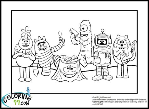 yo gabba gabba characters coloring pages coloring pages