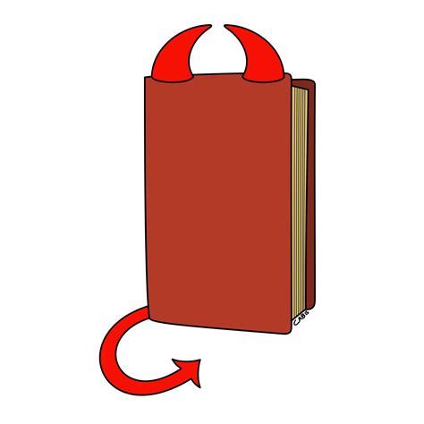 Request A Simple Book With Devil Horns And Tail For A Site Logo