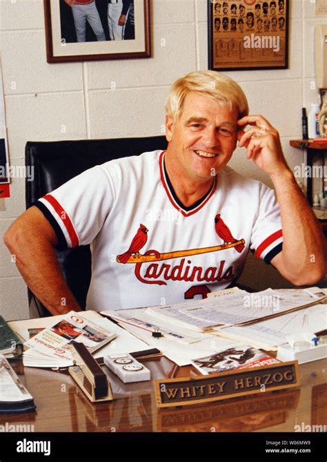 Former St Louis Cardinals Manager Whitey Herzog Shown In This 1980