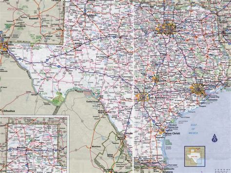 Large Roads And Highways Map Of Texas State With All Printable Maps