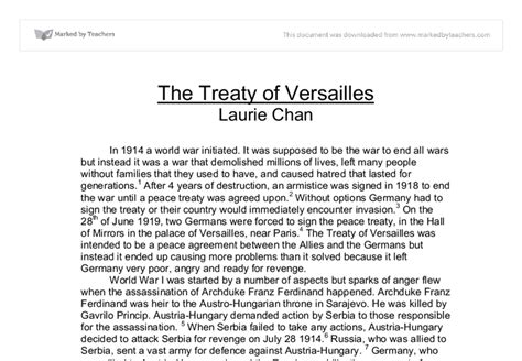 ️ Major Points Of The Treaty Of Versailles The Treaty Of Versailles