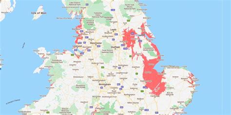 Interactive Map Shows Areas Of The Uk That Will Be Underwater If Sea
