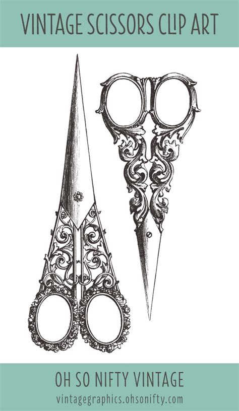 Royalty Free Clip Art Vintage Sewing Scissors Oh So Nifty Vintage