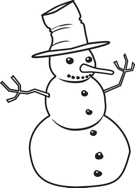 Stay Busy This Winter with Cute Snowman Crafts for Kids | Snowman clipart, Snowman coloring ...