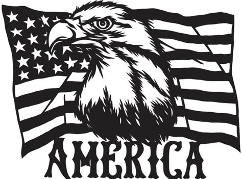 American Flag Eagle Free Dxf Files Download And Vectors Free Vector