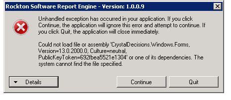 C An Unhandled Exception Was Thrown Could Not Load File Or Assembly