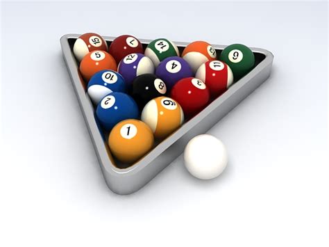 Billiard Pool Ball Set 3d Model 3ds Max Files Free Download Cadnav