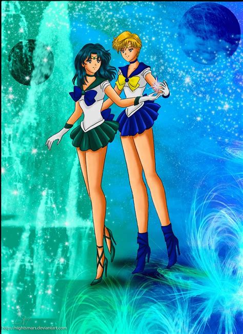 Sailor Neptune And Uranus By Nightsmars On Deviantart