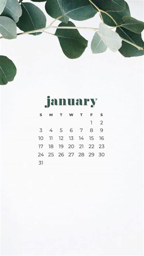 Calendar Wallpaper Aesthetic January 2021 Calendar Wallpapers 30 Free