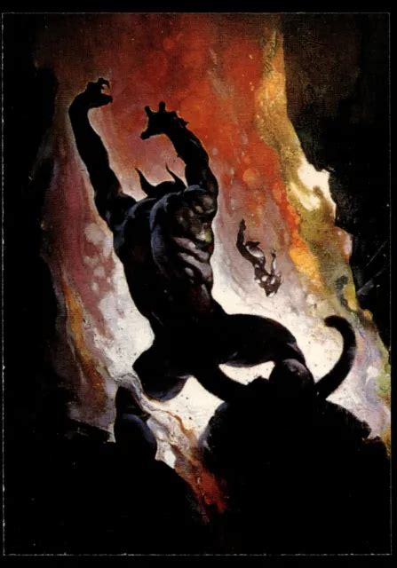 Frank Frazetta Fantasy Art Exotic Pin Up Card 63 Fire Demon Monster