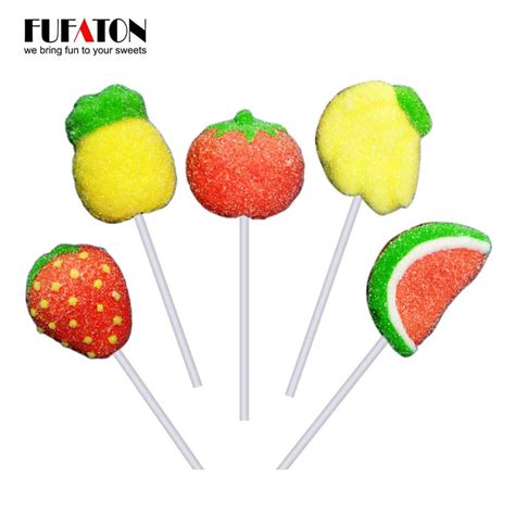 Fruit Shaped Marshmallow Lollipop Candy