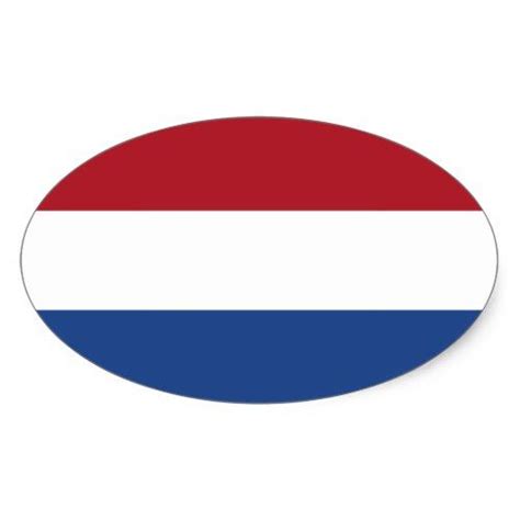 Flag of the Netherlands Oval Sticker | Zazzle.com | Netherlands flag ...