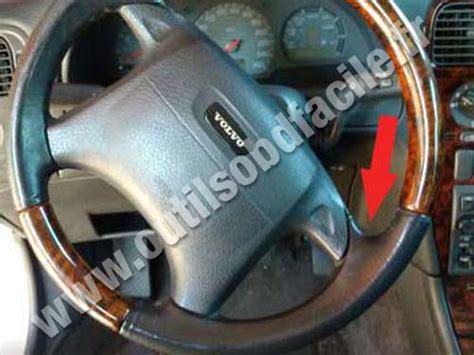 Diagnostic port plug in location. OBD2 connector location in Volvo V40 (1995 - 2004 ...