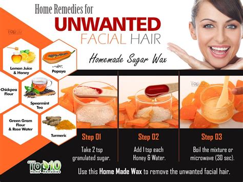 home remedies for unwanted facial hair top 10 home remedies