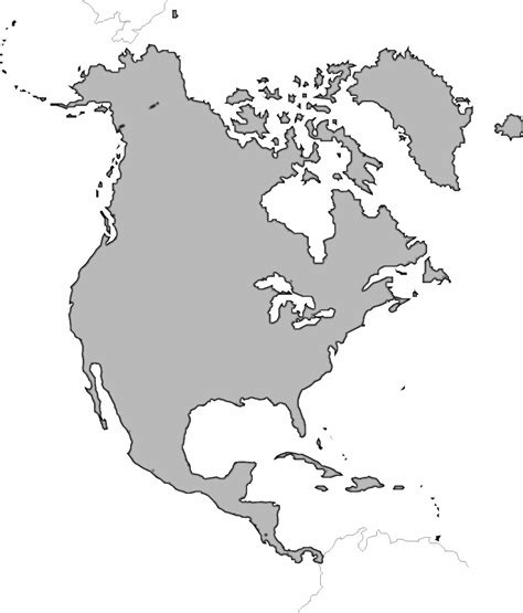 Blank Map Of North America Free Printable Maps