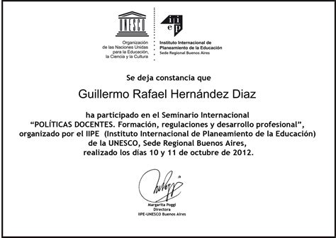 Guillermo Rafael Hernández Díaz CERTIFICADOS DE VARIAS INSTITUCIONES