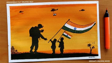 How To Draw Independence Day Drawing For Beginners Indian Army Drawing