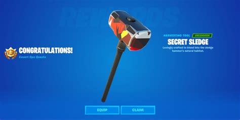 How To Get The Free Secret Sledge Pickaxe In Fortnite