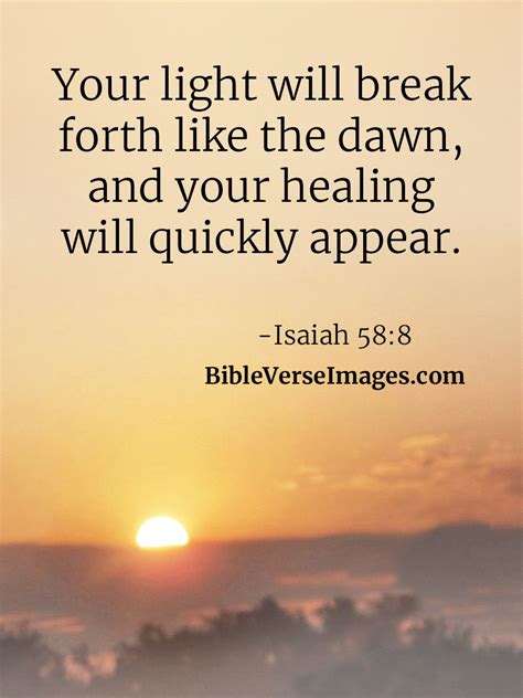 Bible Verse About Healing Isaiah 588 Bible Verse Images