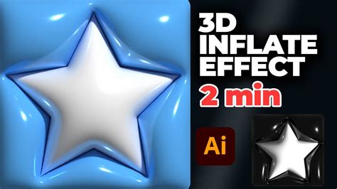 3d Inflate Text Effect In Illustrator Under 2 Minutes Youtube