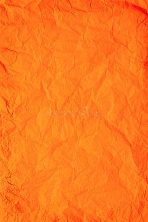 Orange Crumpled Paper Background Stock Photo Image Of Crumpled