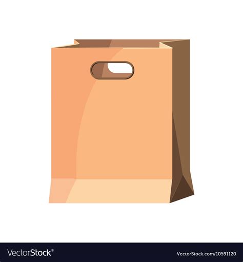 Brown Paper Bag Icon Cartoon Style Royalty Free Vector Image