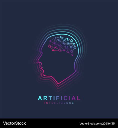 Artificial Intelligence And Machine Learning Logo Vector Image