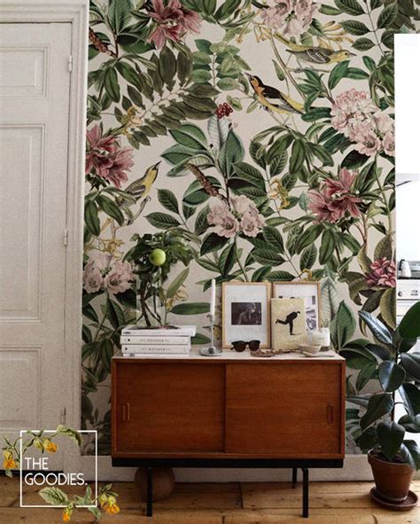 Vintage Botanical Wallpaper Nature Wallmural Removable Or Traditonal