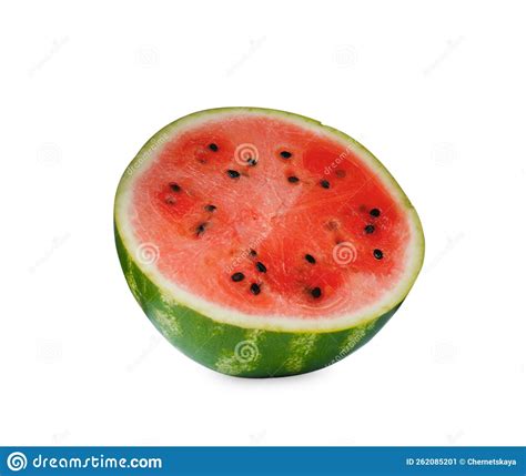 Cut Delicious Ripe Watermelon Isolated On White Stock Image Image Of