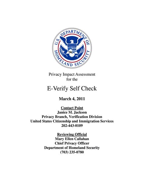 Fillable Online Dhs Department Of Homeland Security Privacy Impact
