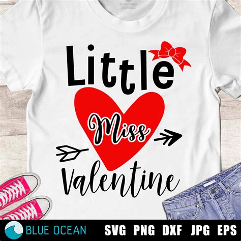 Little Miss Valentine Svg Valentines Day Girl Shirt Etsy
