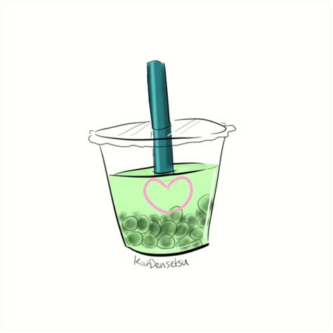 Boba tea transparent images (14). "Cute Boba Tea" Art Print by katdensetsu | Redbubble