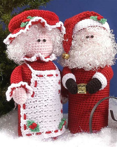 Ravelry Santa And Mrs Claus Bottle Toppers Pattern By Maggie Weldon