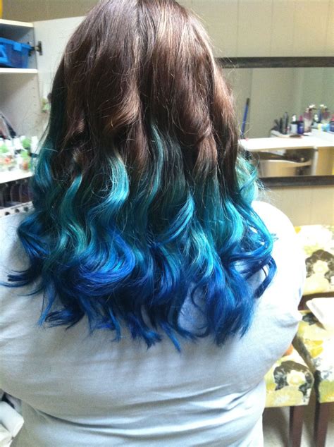 Teal And Blue Ombré Hair Mermaid Hair My Latest Piece Of Hair Art