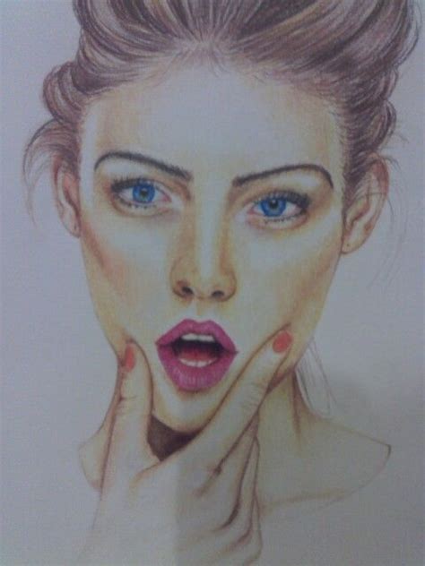 Artdrawingillustrationvanessa Padilha Colored Pencil Face Drawing