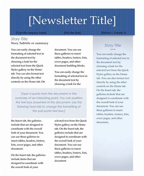 improve your newsletters with microsoft word newsletter templates free sample example