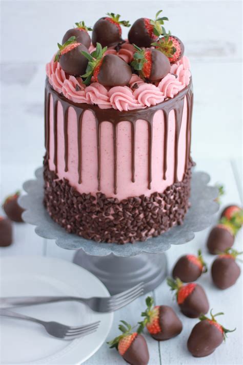 Chocolate Dipped Strawberry Cake Baking With Blondie