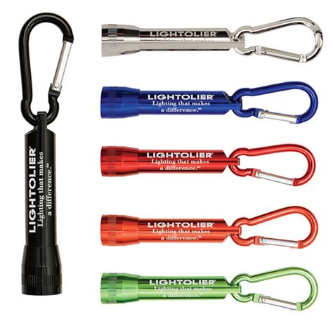 Promotional Lightning Carabiner Flashlight Customized Carabiner Key Chain