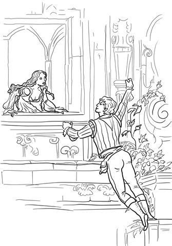 Romeo And Juliet Balcony Scene Coloring Page Free Printable Coloring Pages Juliet Balcony