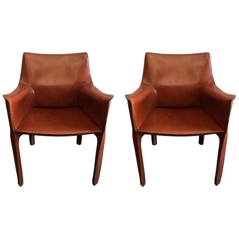 Mario bellini camaleonda lounge chairs b&b italia. Pair of Mario Bellini Cassina Cab Leather Chairs at 1stdibs