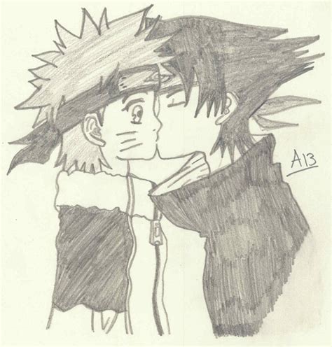 Naruto And Sasuke Kiss By Sasunaru Otakus On Deviantart